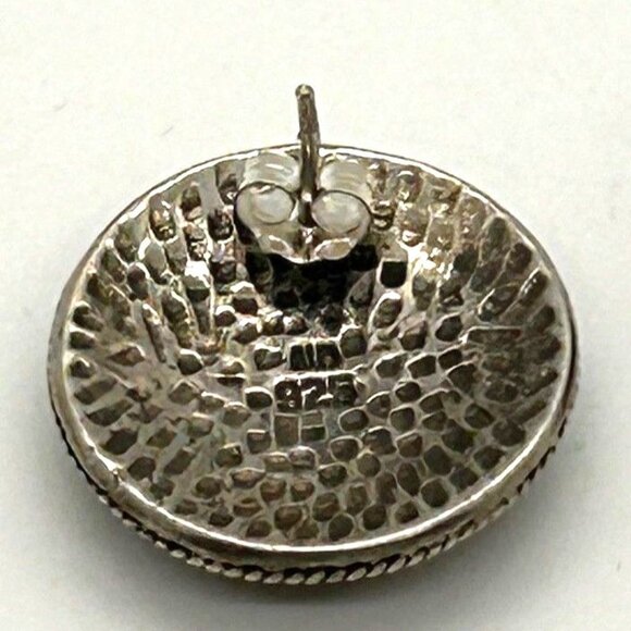 Vintage Sterling Silver Pierced Earrings Norwegian Design Mark ND 925 12.8 Gram - Picture 7 of 11